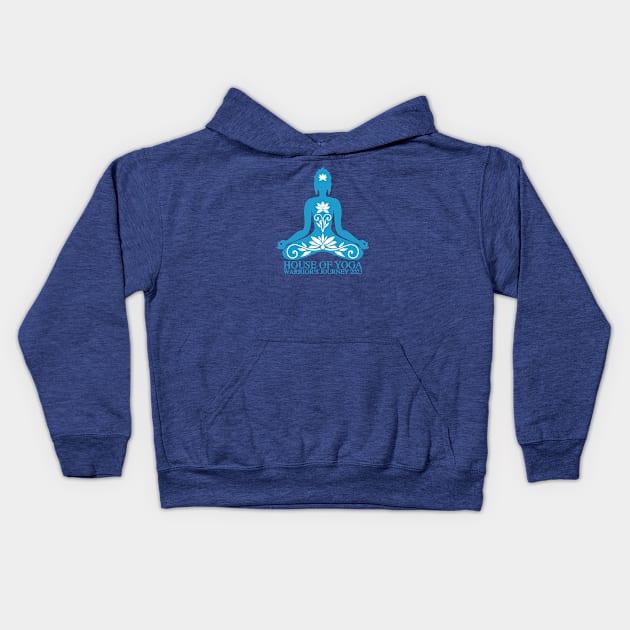 Warrior's Journey 2023 Kids Hoodie by Durga Devi at House of Yoga